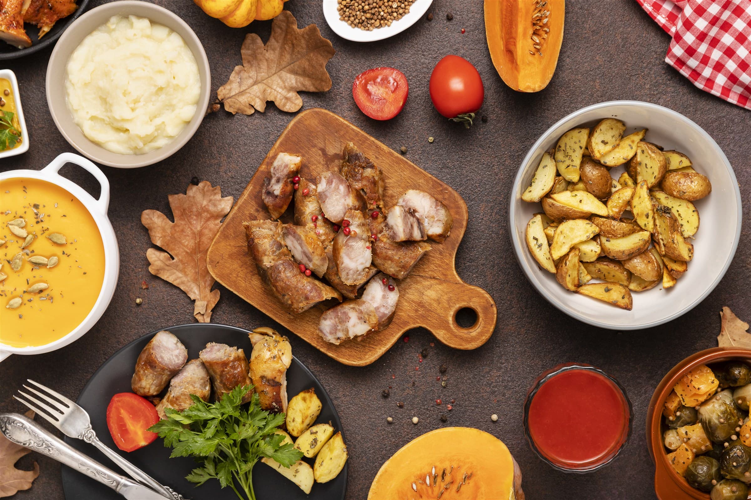 A spread of dishes from around the world